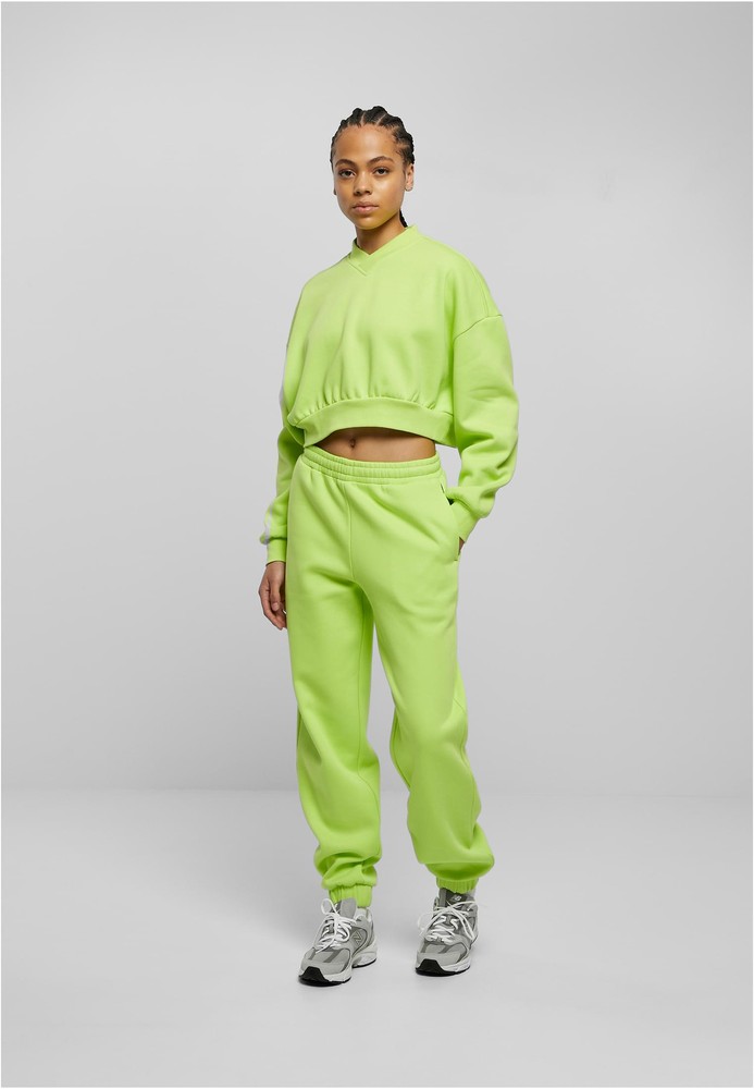 UrbanClassicsDamenLadiesCroppedV-NeckFrozenyellow-3XL