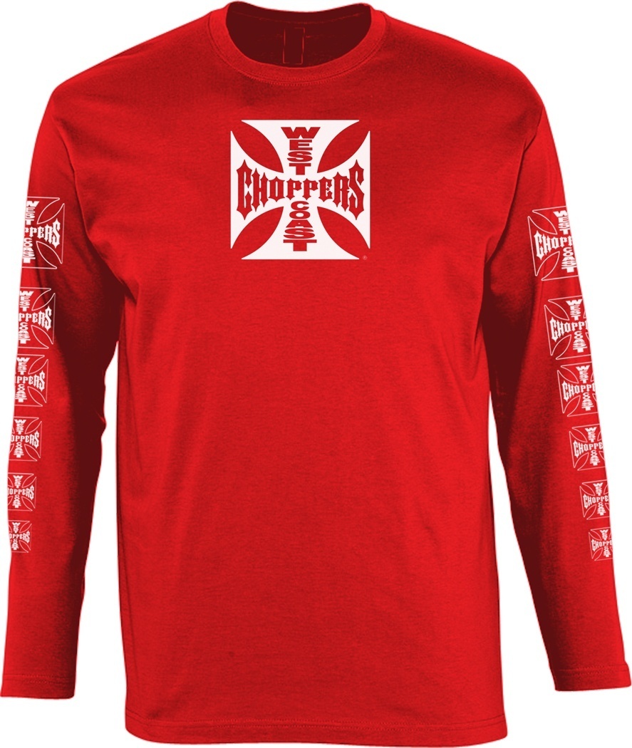 WCCWestCoastChoppersLongsleeveOGLogoATXRed-S