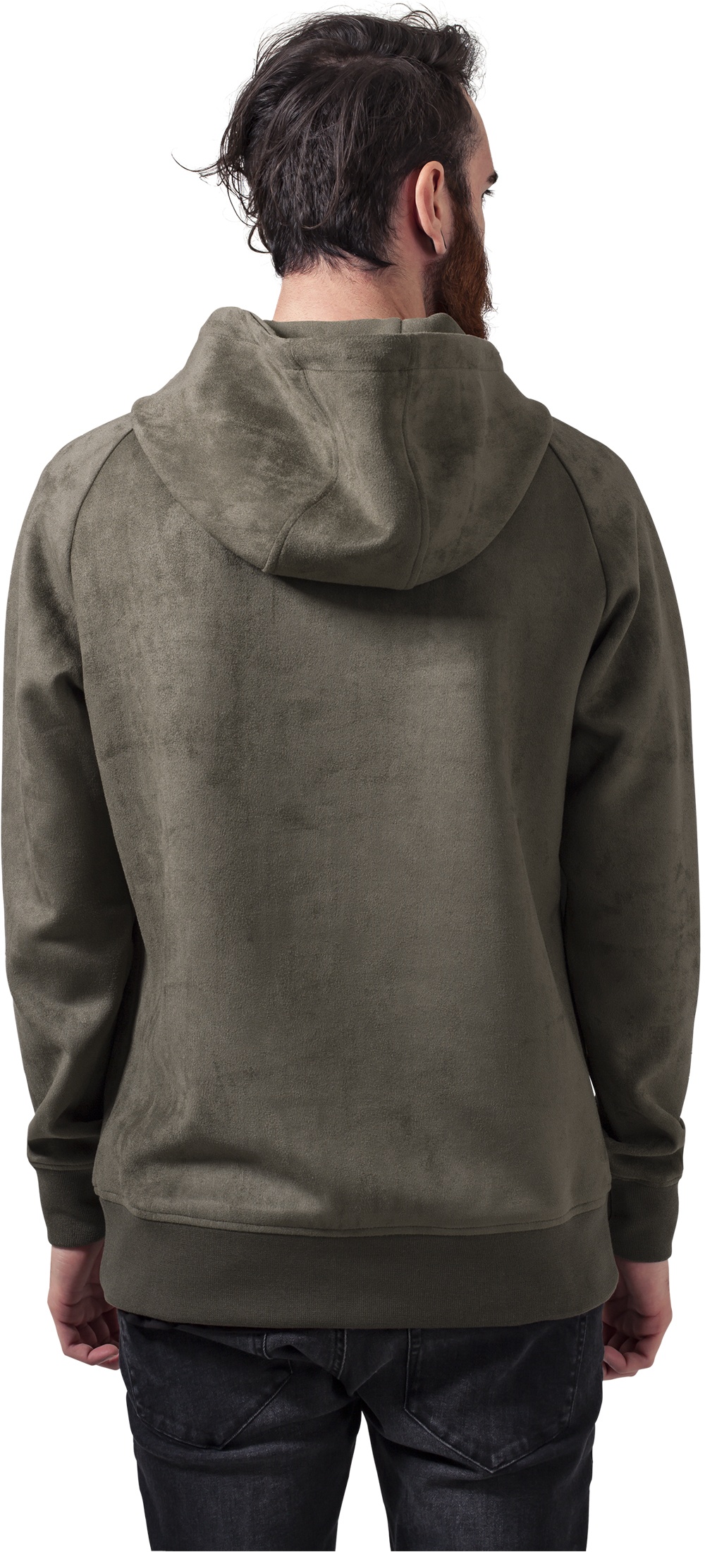 UrbanClassicsHoodieImitationSuedeHoodyOlive-L