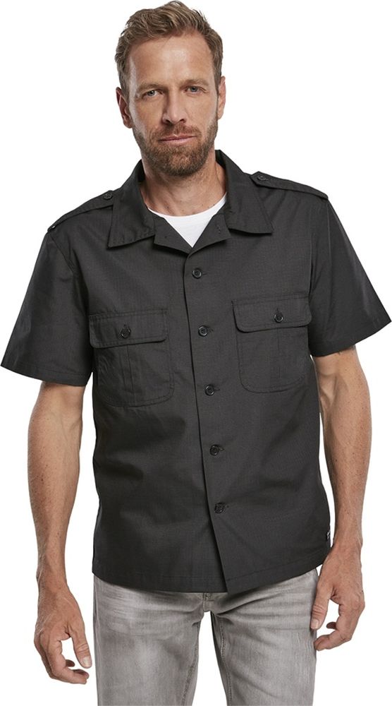 BranditHemdUSRipstopShirtShortSleeve4103Black-S