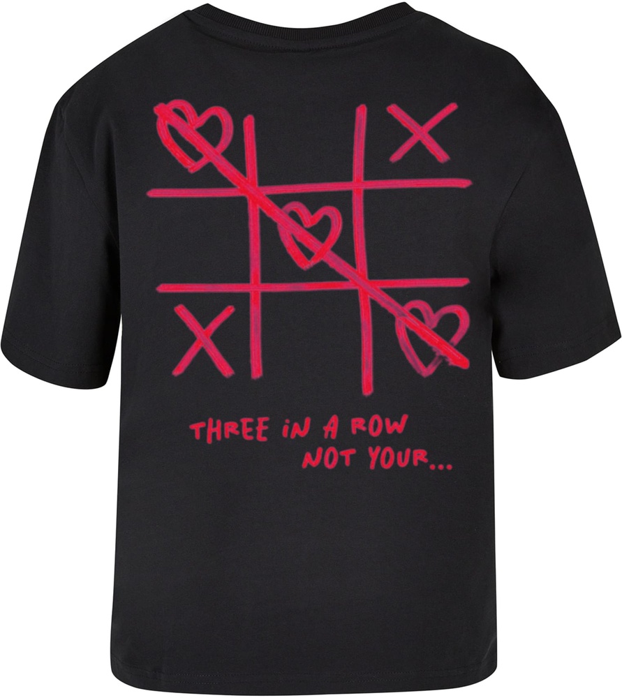 MisterTeeDamenThreeInARowTeeMST093Black-3XL