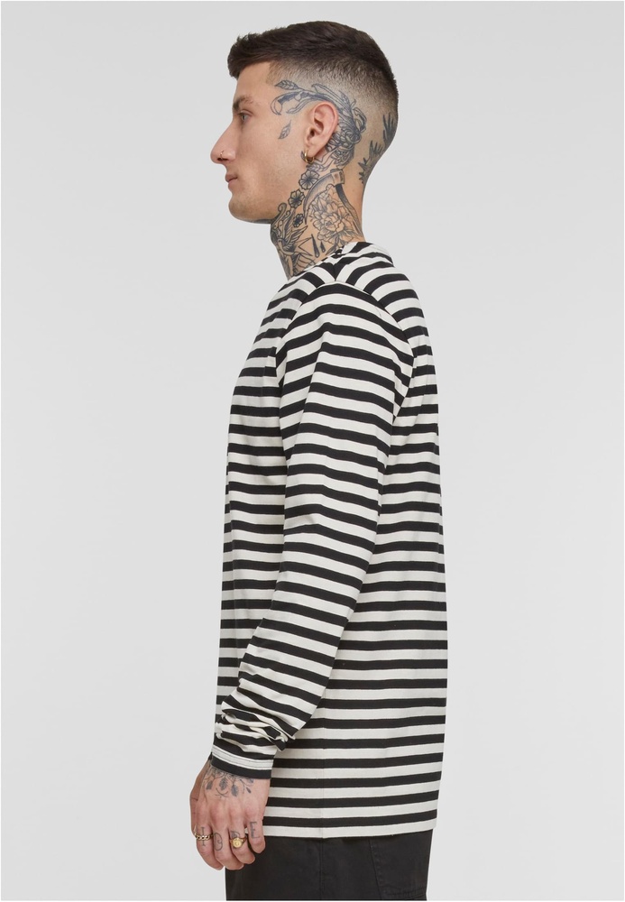 UrbanClassicsLongsleeveRegularStripeLSTB3801WhitesandBlack-L