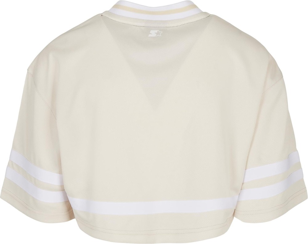 StarterBlackLabelDamenLadiesCroppedMeshJerseyPalewhiteWhite-L