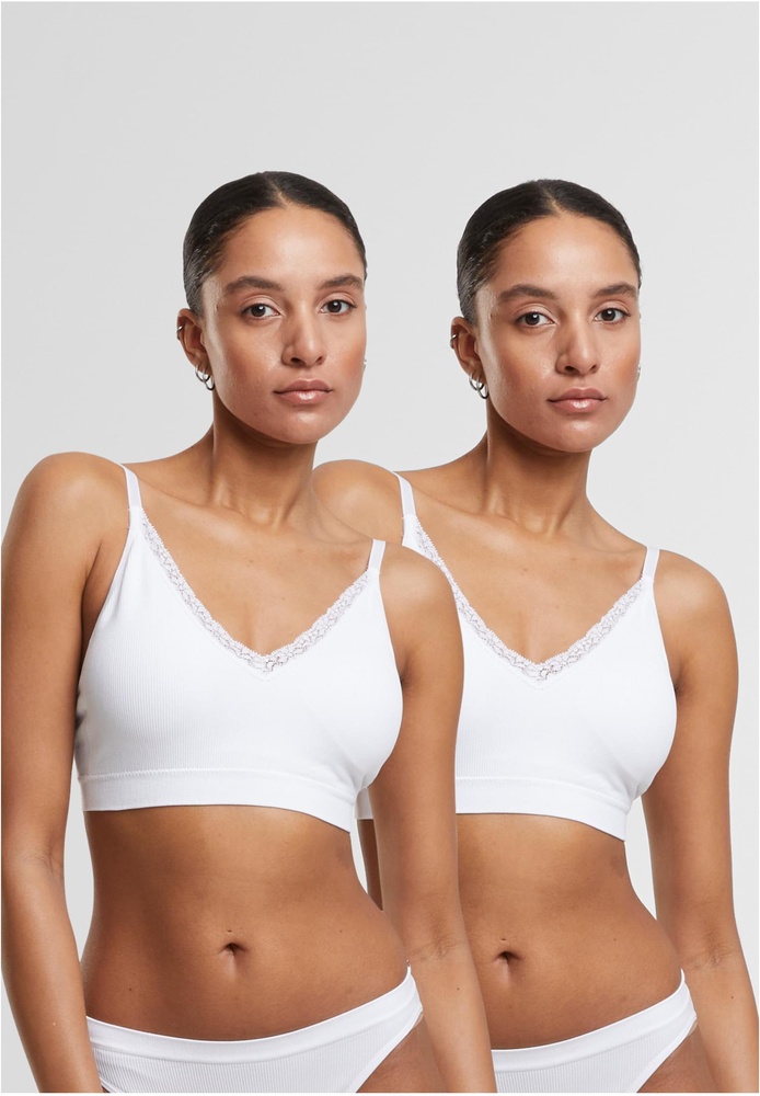 UrbanClassicsDamenbgelloserBHLadiesPaddedRipBra2-PackTB7657A