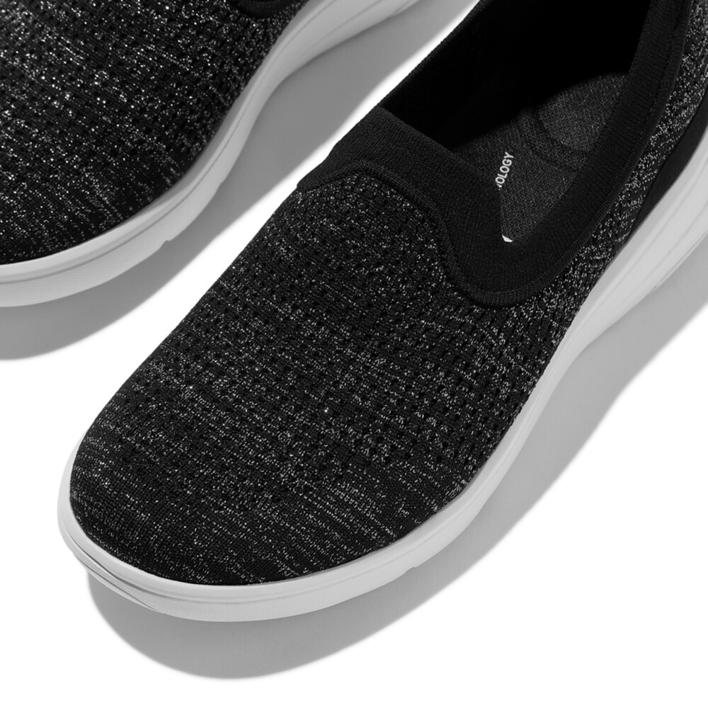FitFlopDamenSneakersSuper-QKnitSlip-OnsJI1BlackSilvereen-36