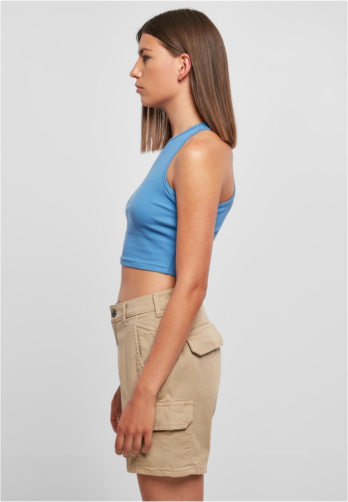 UrbanClassicsDamenLadiesCroppedRibTopHorizonblue-3XL