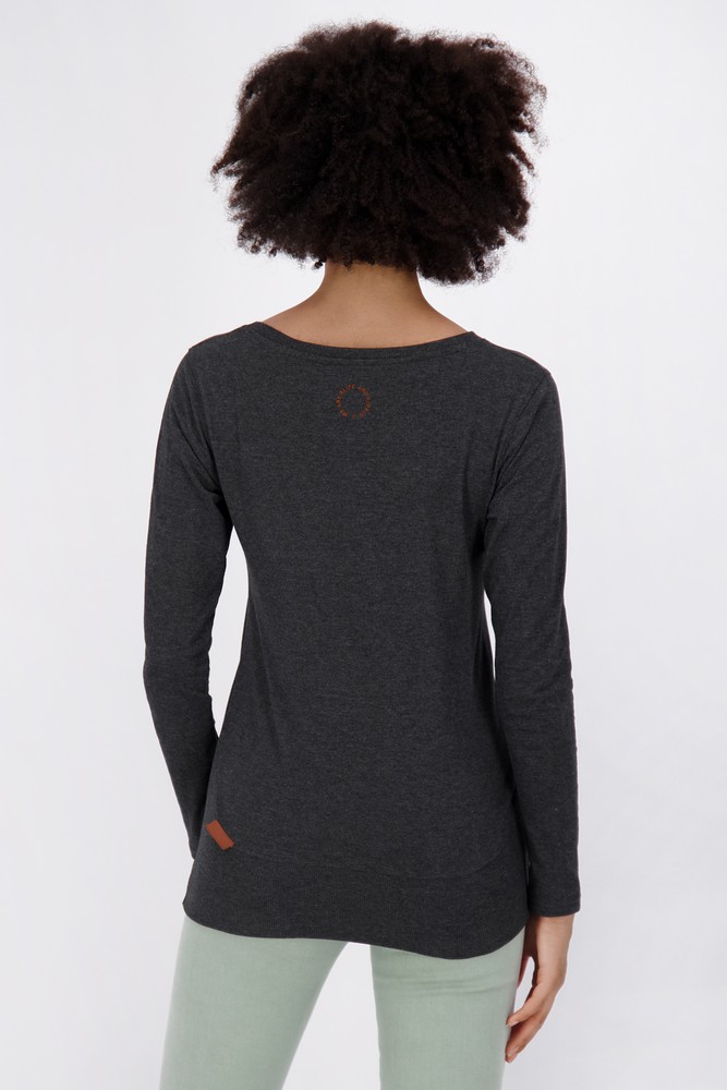 AlifeKickinDamenConnyAKALongsleeveMoonlessMelange-2XL