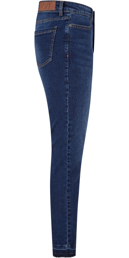 UrbanClassicsDamenLadiesSkinnyHighWaistOpenHemJeansTB6865DarkblueWashed-26