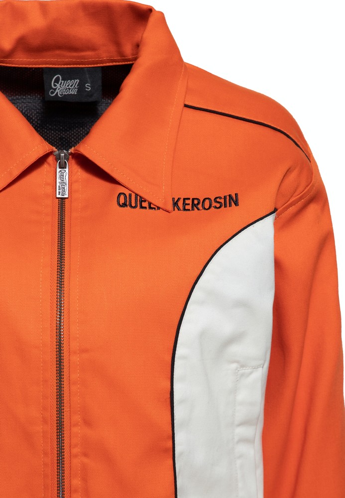 QueenKerosinDamenCaliforniaGabadineJackeOrange-3XL