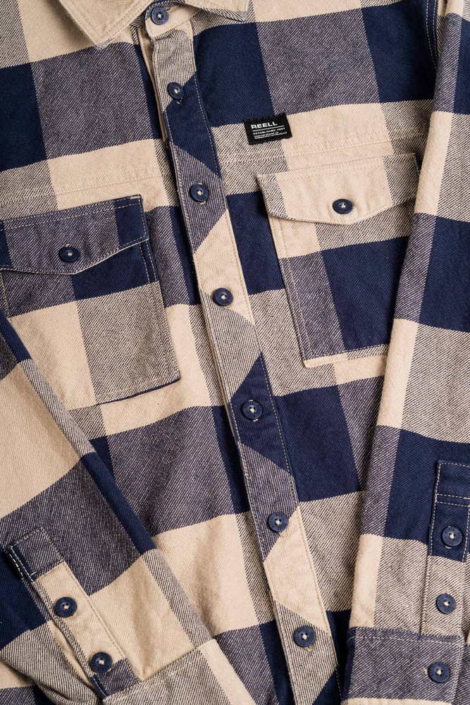 ReellHemdShirtFreemanShirt1302-043-21-006CheckNavy-Sand-S
