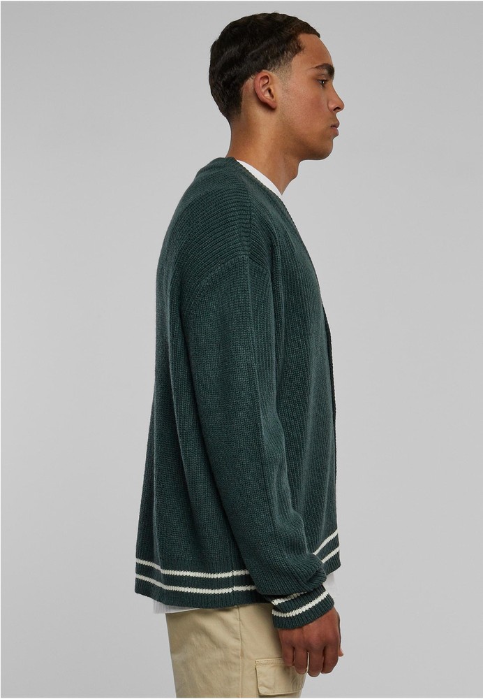 UrbanClassicsStrickjackeSportyBoxyCardiganBottlegreen-3XL