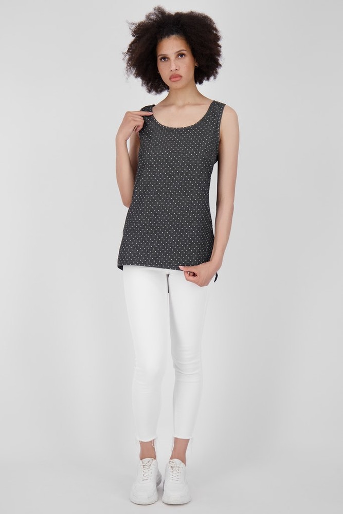 AlifeKickinDamenKarlaAKBTanktopBlackDenim-XL