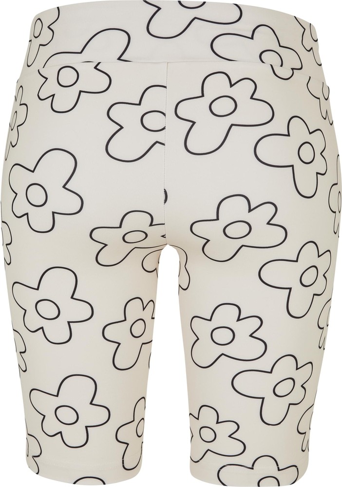 UrbanClassicsDamenLadiesHighWaistAOPTechCycleShortsSoftseagrassflower-3XL