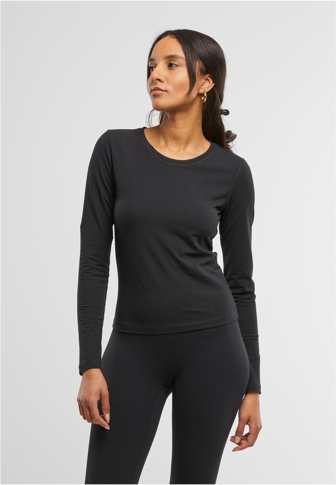 UrbanClassicsDamenLadiesBasicSuperSlimLongsleeveTB7456Black-3XL