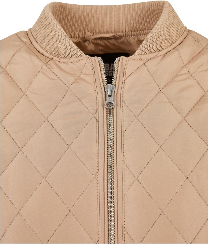 UrbanClassicsDamenJackeLadiesDiamondQuiltNylonJacketUnionbeige-3XL
