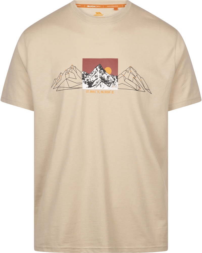 TrespassT-ShirtGrandeCasualPrintedTshirtSoftStone-XS