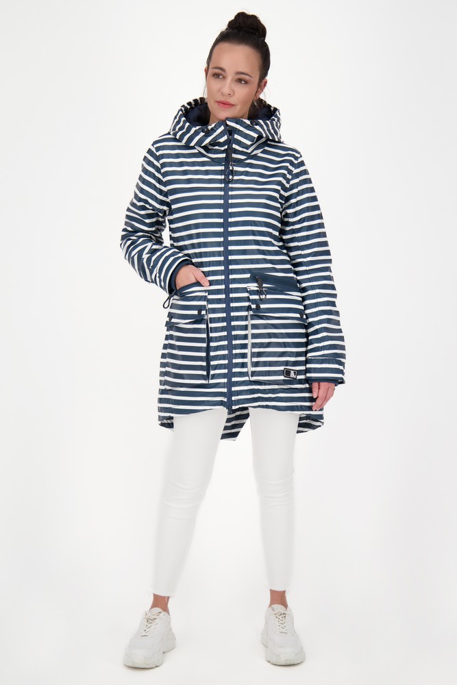 AlifeKickinDamenRegenjackeAudreyAKBRaincoatMarine-2XL