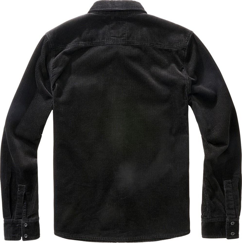 BranditHerrenHemdCorduroyClassicShirtLongSleeveBlack