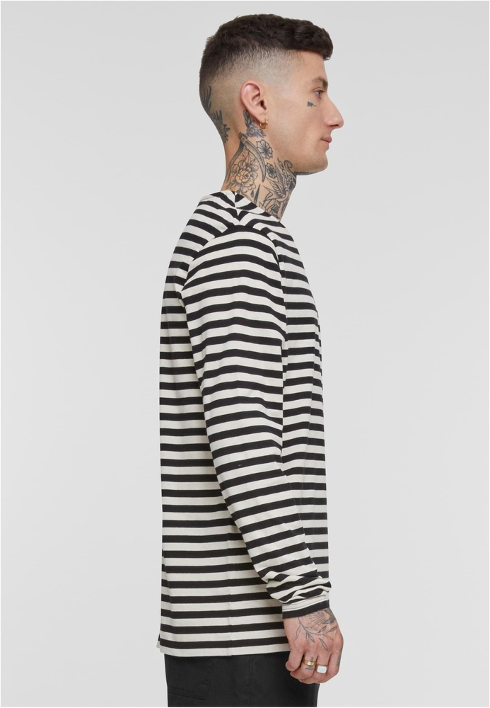 UrbanClassicsLongsleeveRegularStripeLSTB3801WhitesandBlack-L