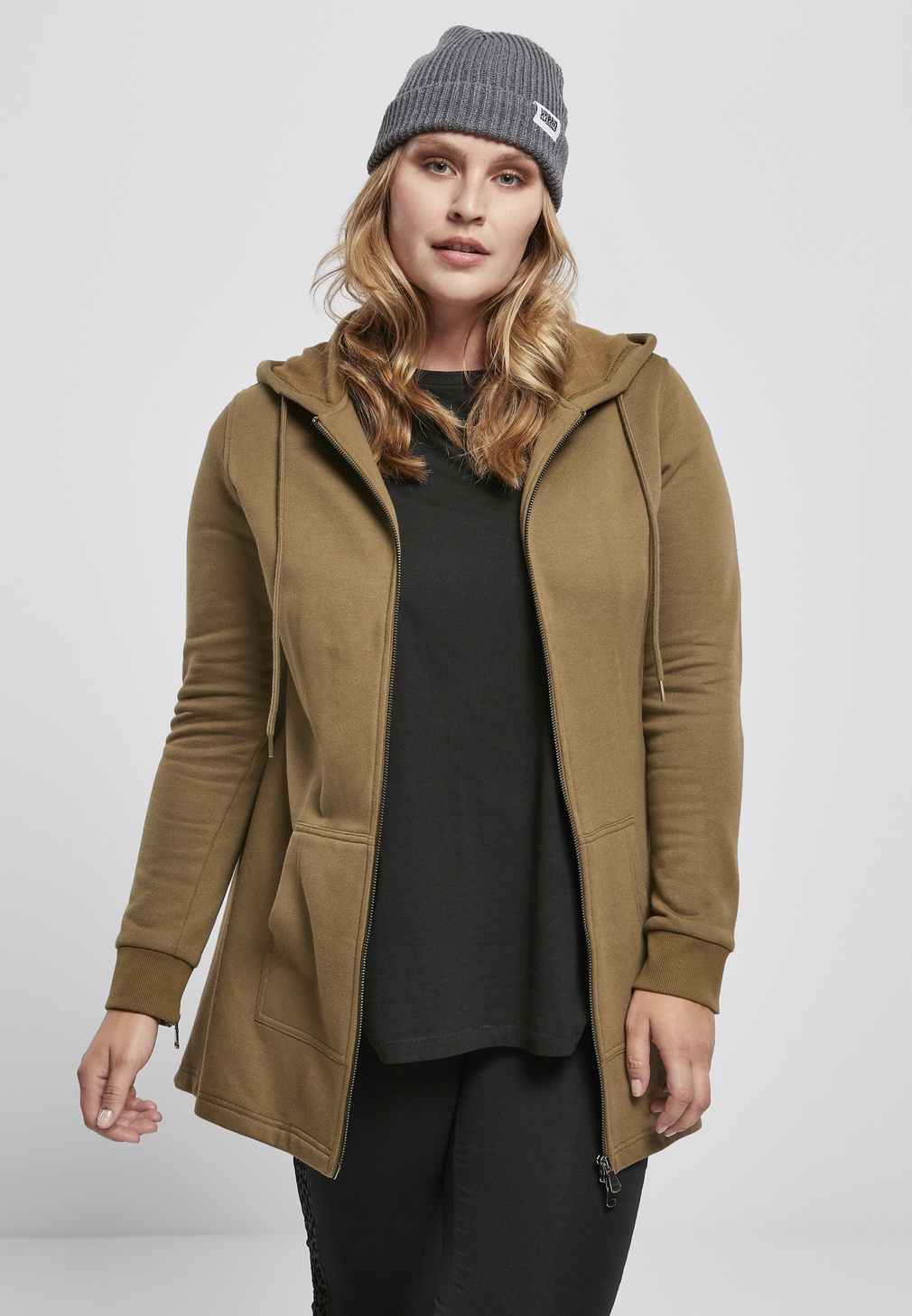 UrbanClassicsDamenHoodieLadiesSweatParkaSummerolive-3XL