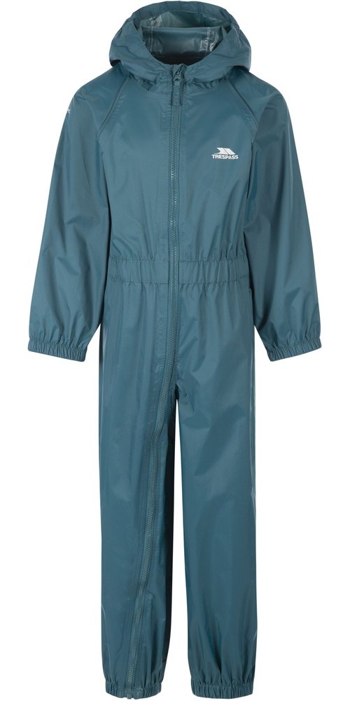 TrespassKinderRegensetButton-ChildsUnisexRainSuitTeal-23