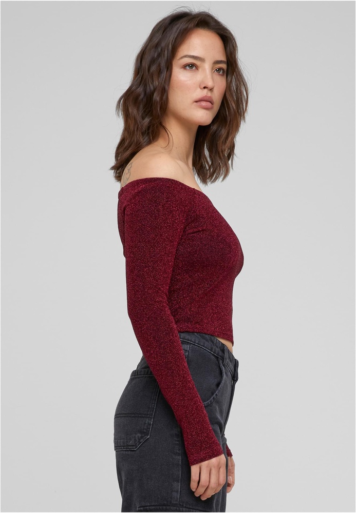 UrbanClassicsDamenLadiesOffShoulderGlitterLongsleeveTB6125