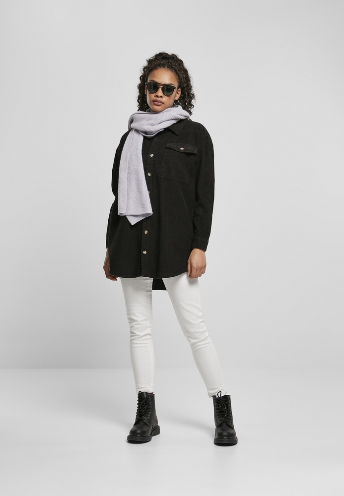 UrbanClassicsDamenJackeLadiesLongCorduroyOvershirtBlack