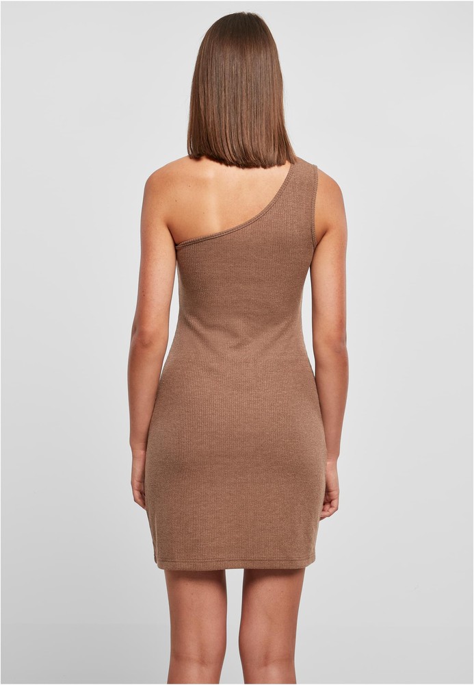 UrbanClassicsDamenLadiesRibOneShoulderDressDarkkhaki-3XL