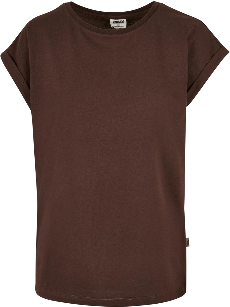 UrbanClassicsDamenT-ShirtLadiesOrganicExtendedShoulderTeeBrown-3XL
