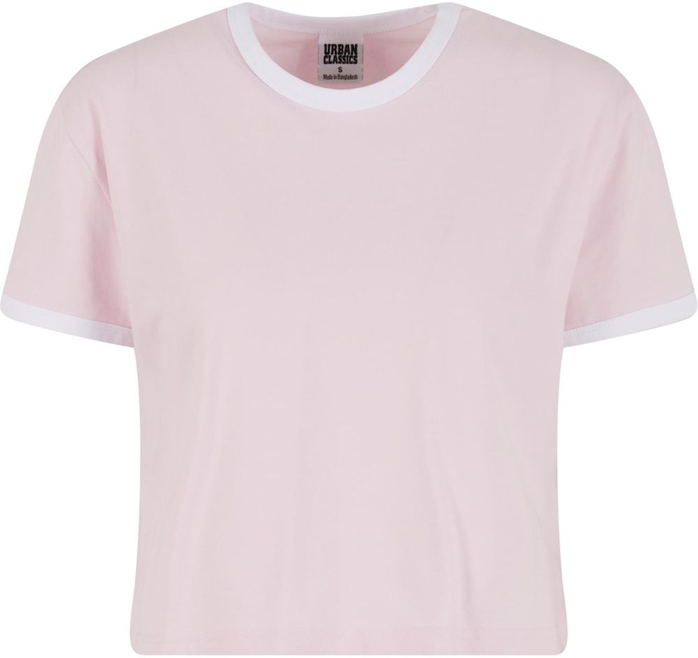 UrbanClassicsDamenLadiesContrastRetroT-ShirtTB7492BlushedroseWhite-3XL