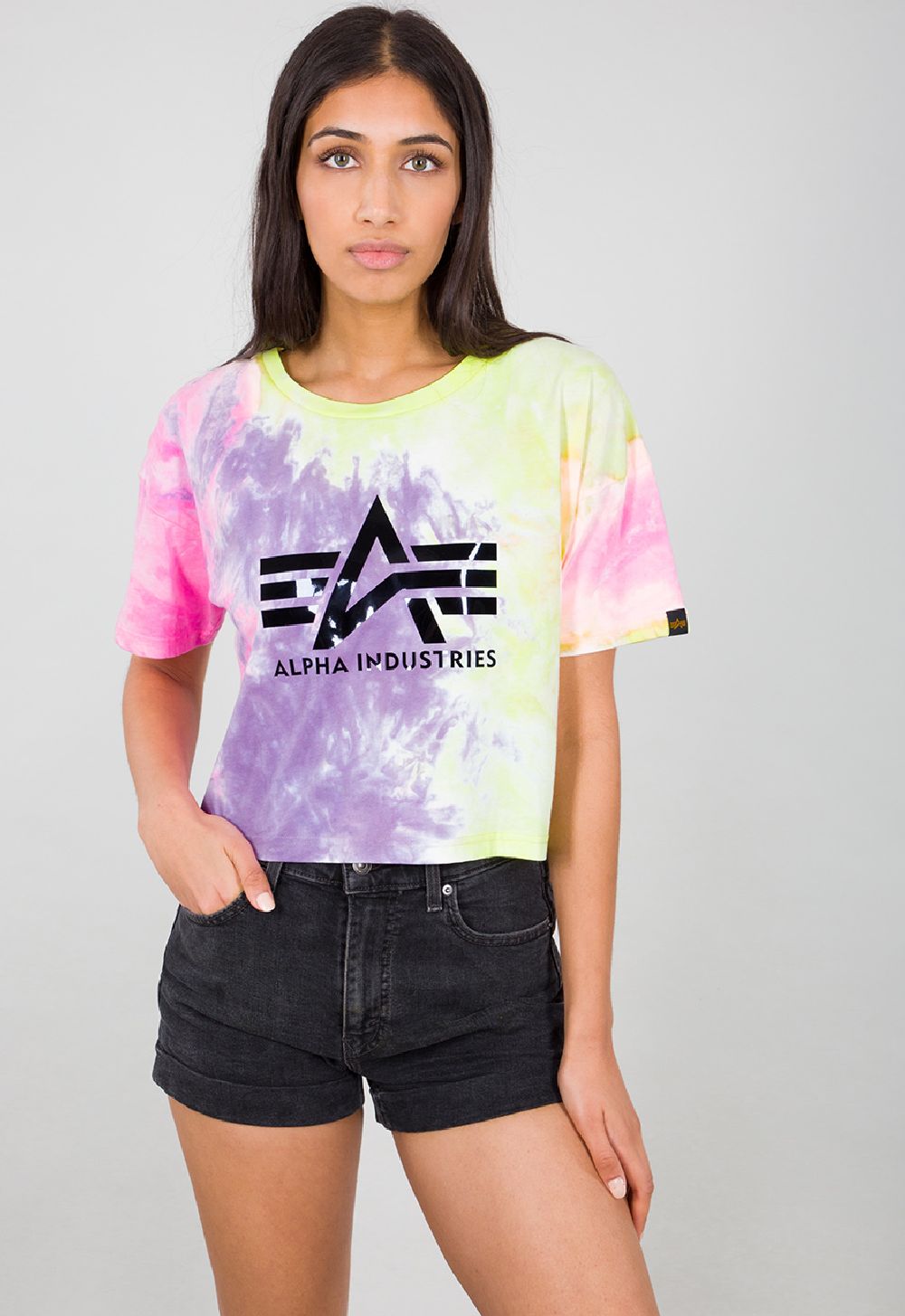 AlphaIndustriesDamenT-ShirtBigABatikTWomenPurpleBatik