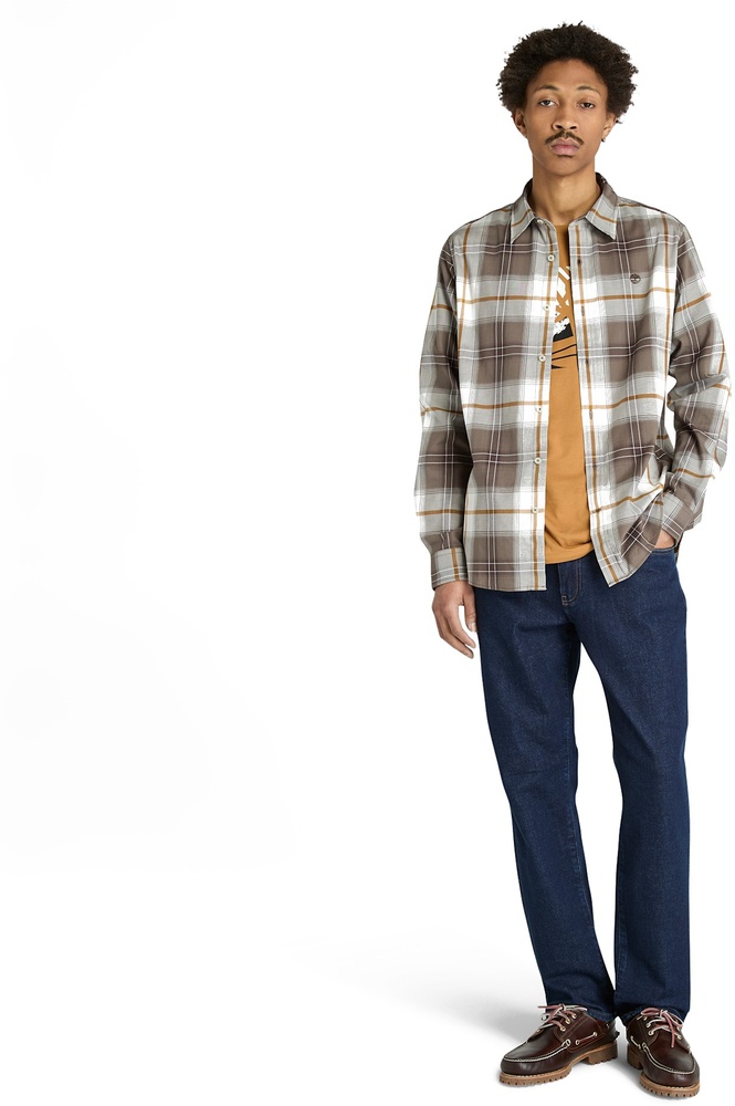 TimberlandT-ShirtPeachedTwillCheckShirtTB0A42XBChocoltChipYd-XL