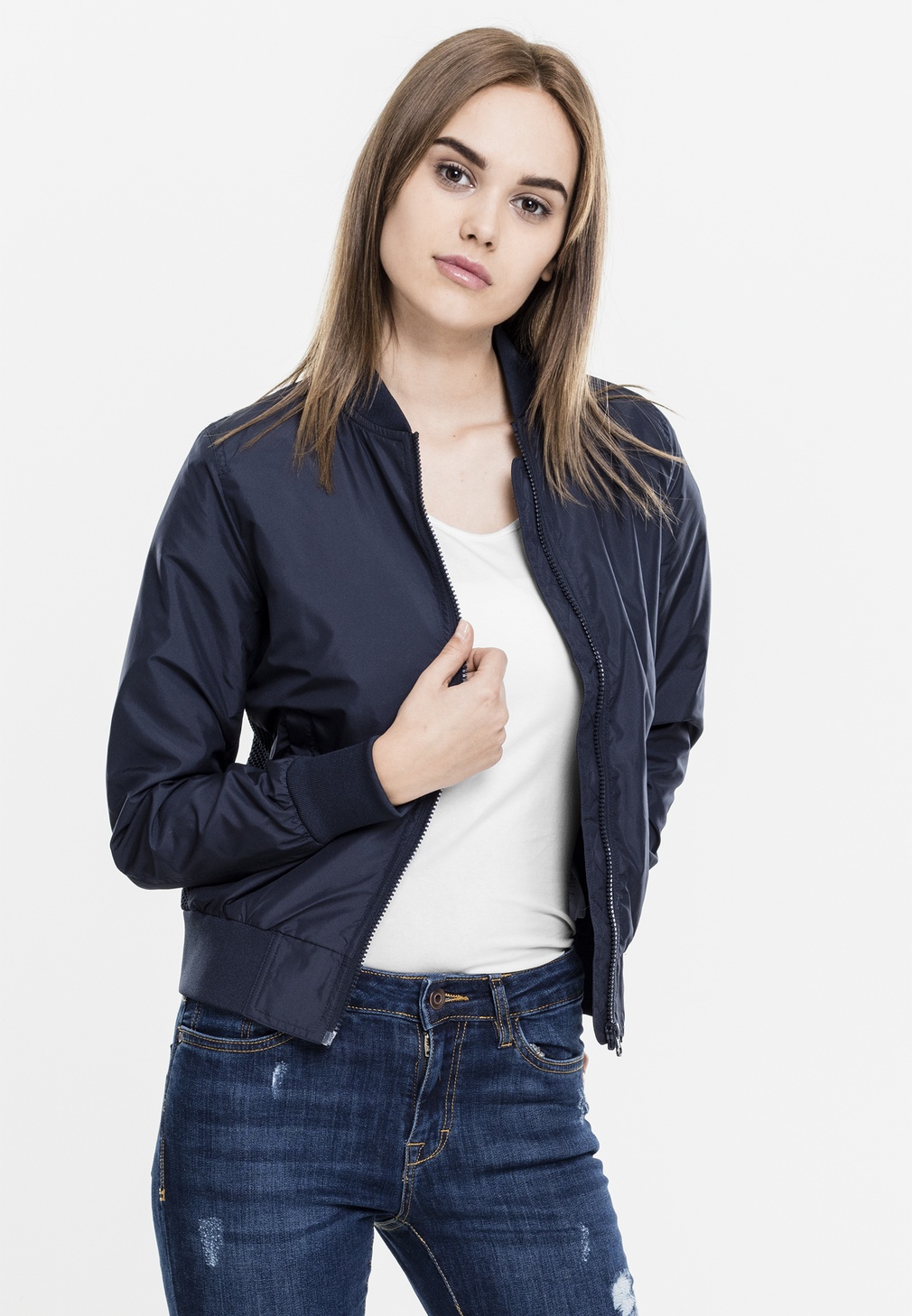 UrbanClassicsDamenBomberJackeLadiesLightBomberJacketNavy-L