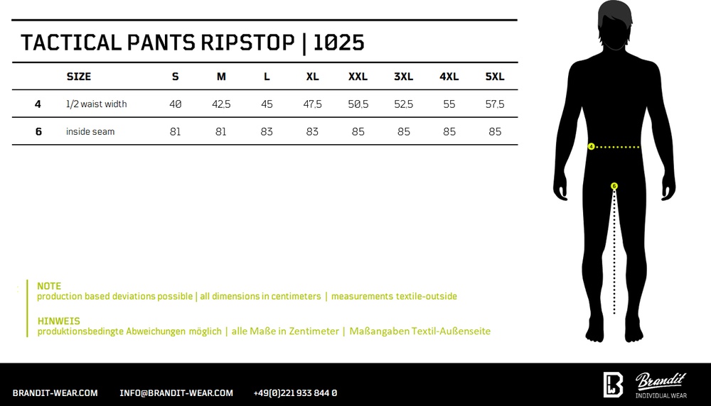 BranditCargohoseTacticalPantsRipstop1025