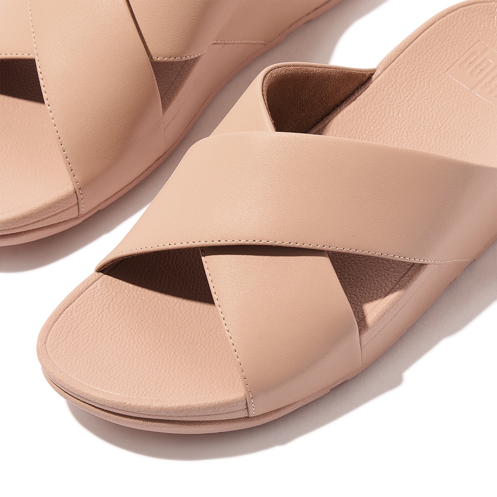 FitFlopDamenSandalenLuluCrossSlideSandalsLeatherK04