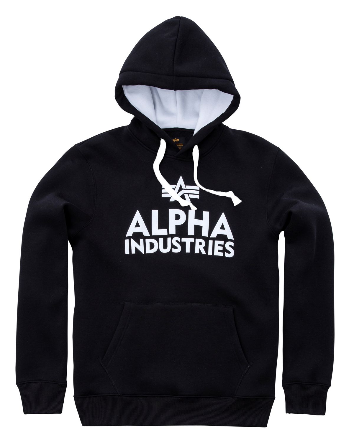 AlphaIndustriesFoamPrintHoodyHoodiesSweatshirtsBlackWhite-XXL