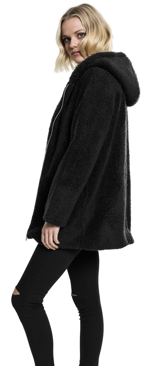 UrbanClassicsDamenLeichteJackeLadiesSherpaJacketBlack