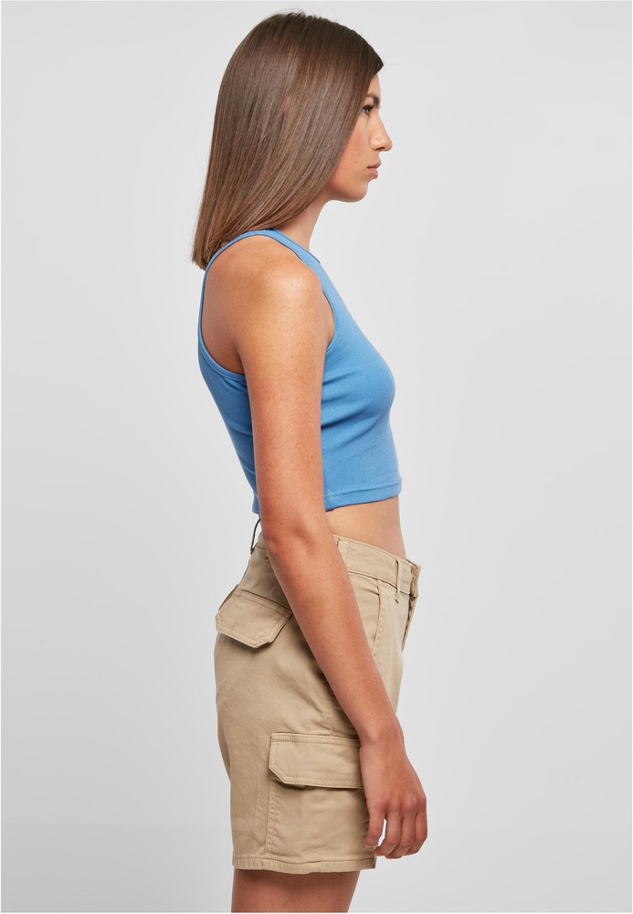 UrbanClassicsDamenLadiesCroppedRibTopHorizonblue-3XL