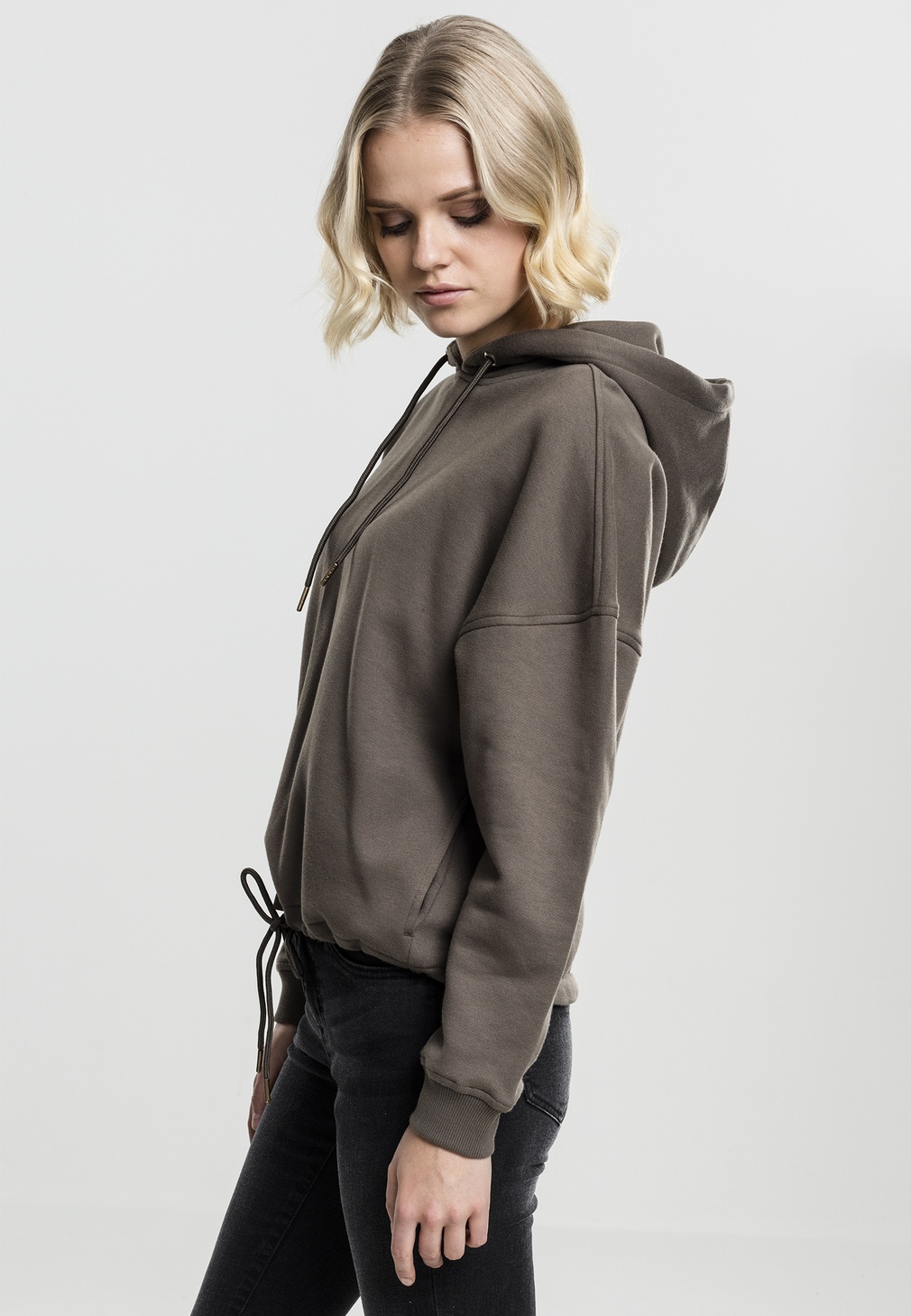 UrbanClassicsDamenHoodieLadiesKimonoHoodyBlack-L