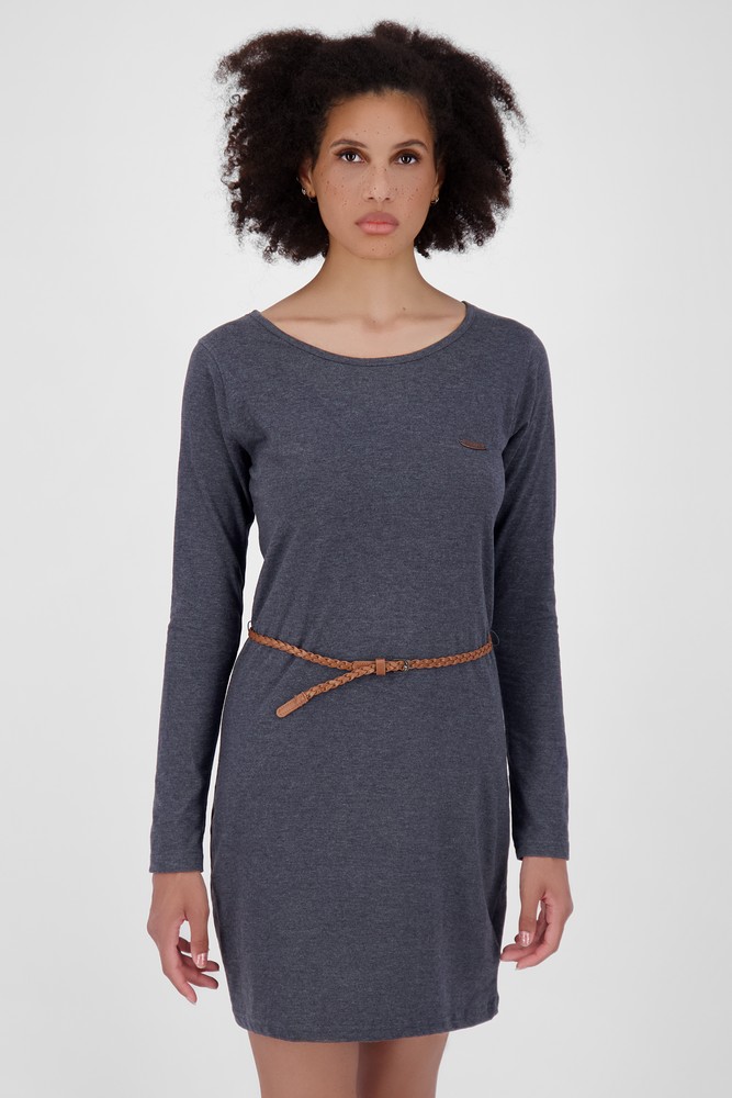 AlifeKickinDamenSommerkleidEllinAKALongsleeveDressMarineMelange-2XL
