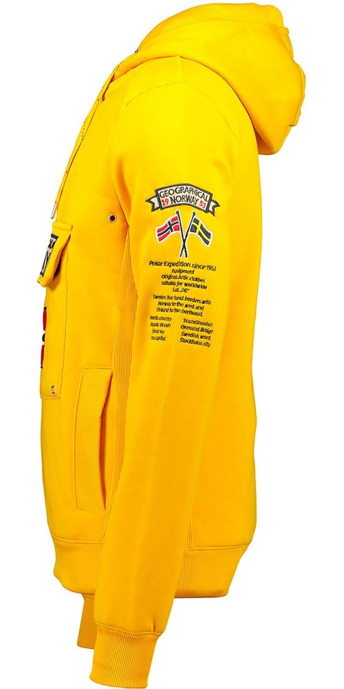 GeographicalNorwayHoodiePulloverGymclassDbMen100Mustard-3XL