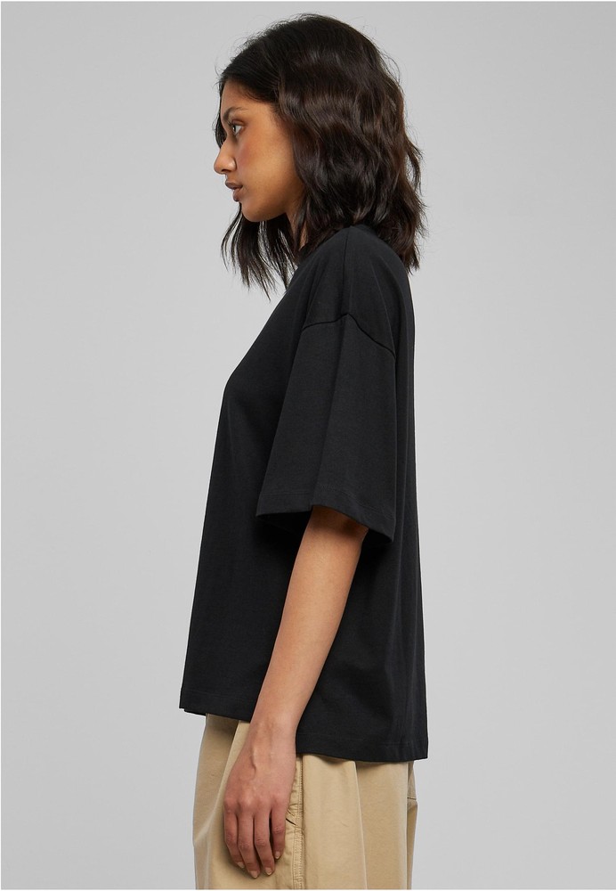 UrbanClassicsDamenT-ShirtLadiesOrganicHeavySlitTeeBlack-3XL