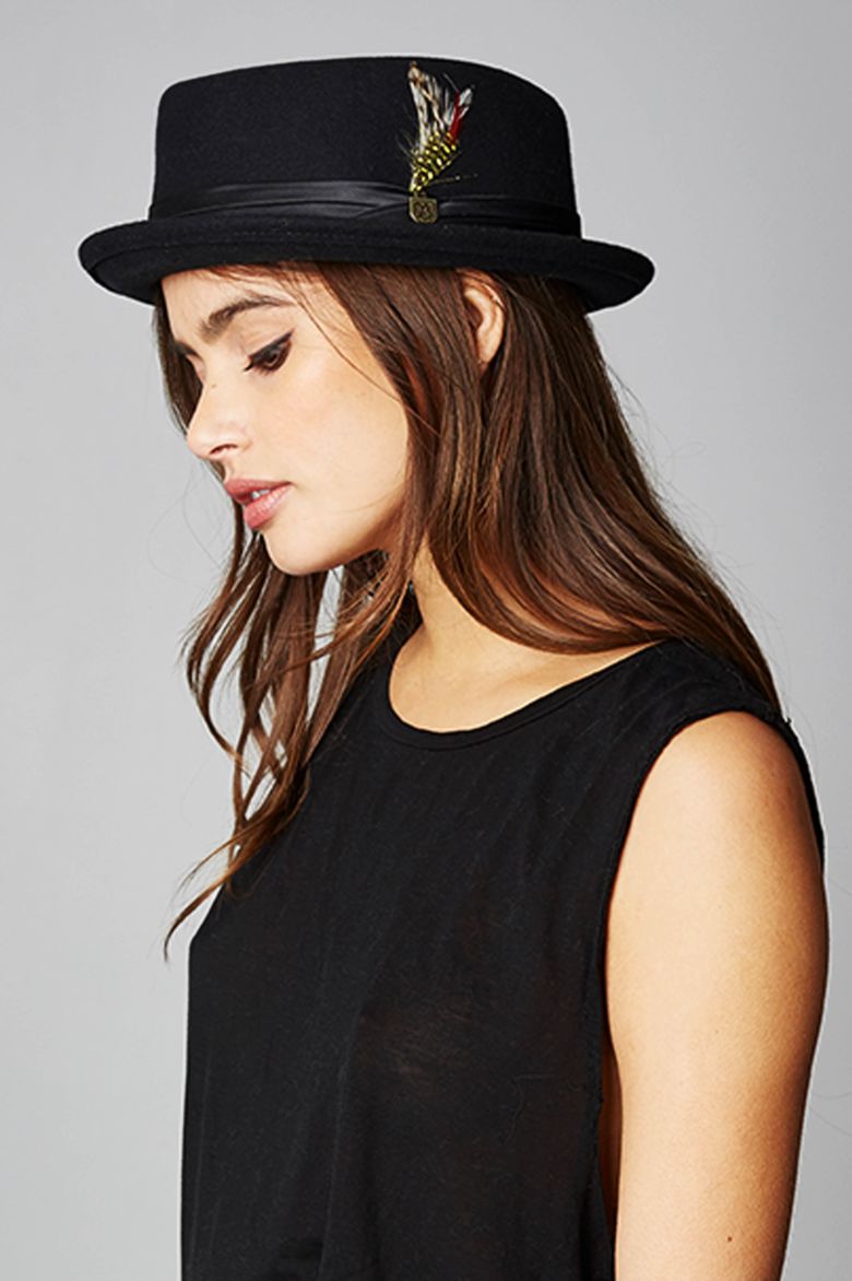 BrixtonHatStoutPorkPieBlack