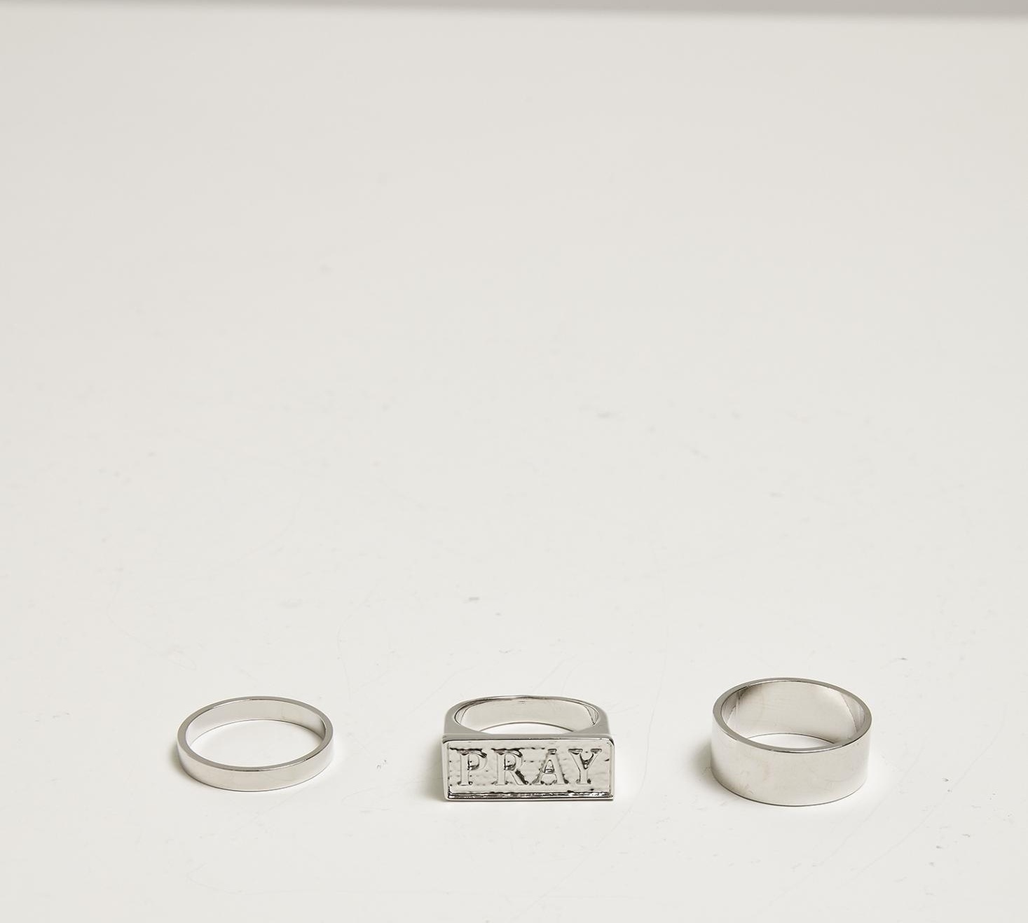 MisterTeeRingPrayRingSetSilver-LXL