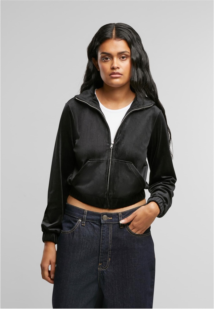UrbanClassicsDamenLadiesShortVelvetTrackJacketTB7113