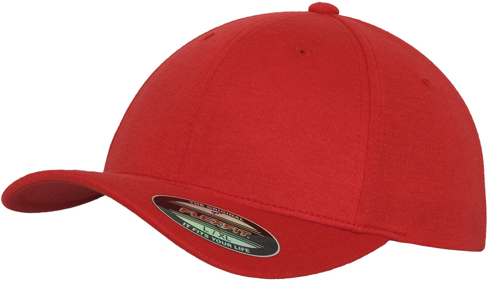 FlexfitCapDoubleJerseyRed-LXL