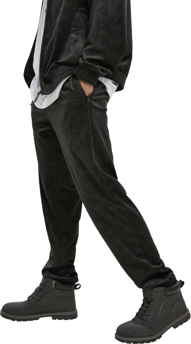 SouthpoleHoseAOPVelourPantsBlack-L