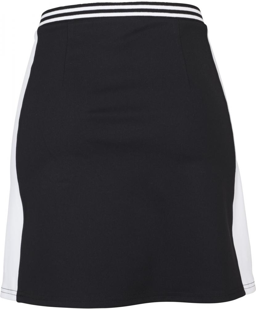 UrbanClassicsRockLadiesZipCollegeSkirtBlackWhite