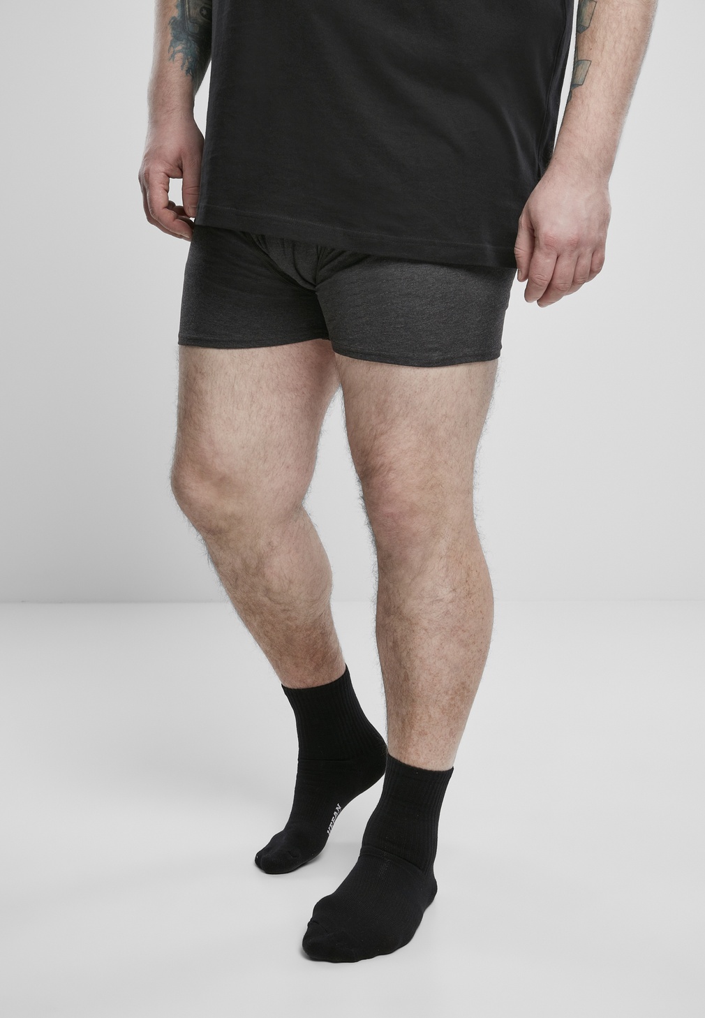 UrbanClassicsBoxershortMenBoxerShortsDoublePackBlackCharcoal-3XL