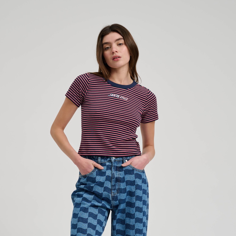 SantaCruzDamenStripLogoEmbT-ShirtSCW-X1659